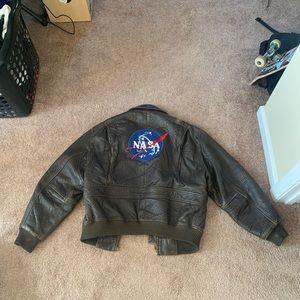 Vintage Summit Leather Jacket- NASA custom